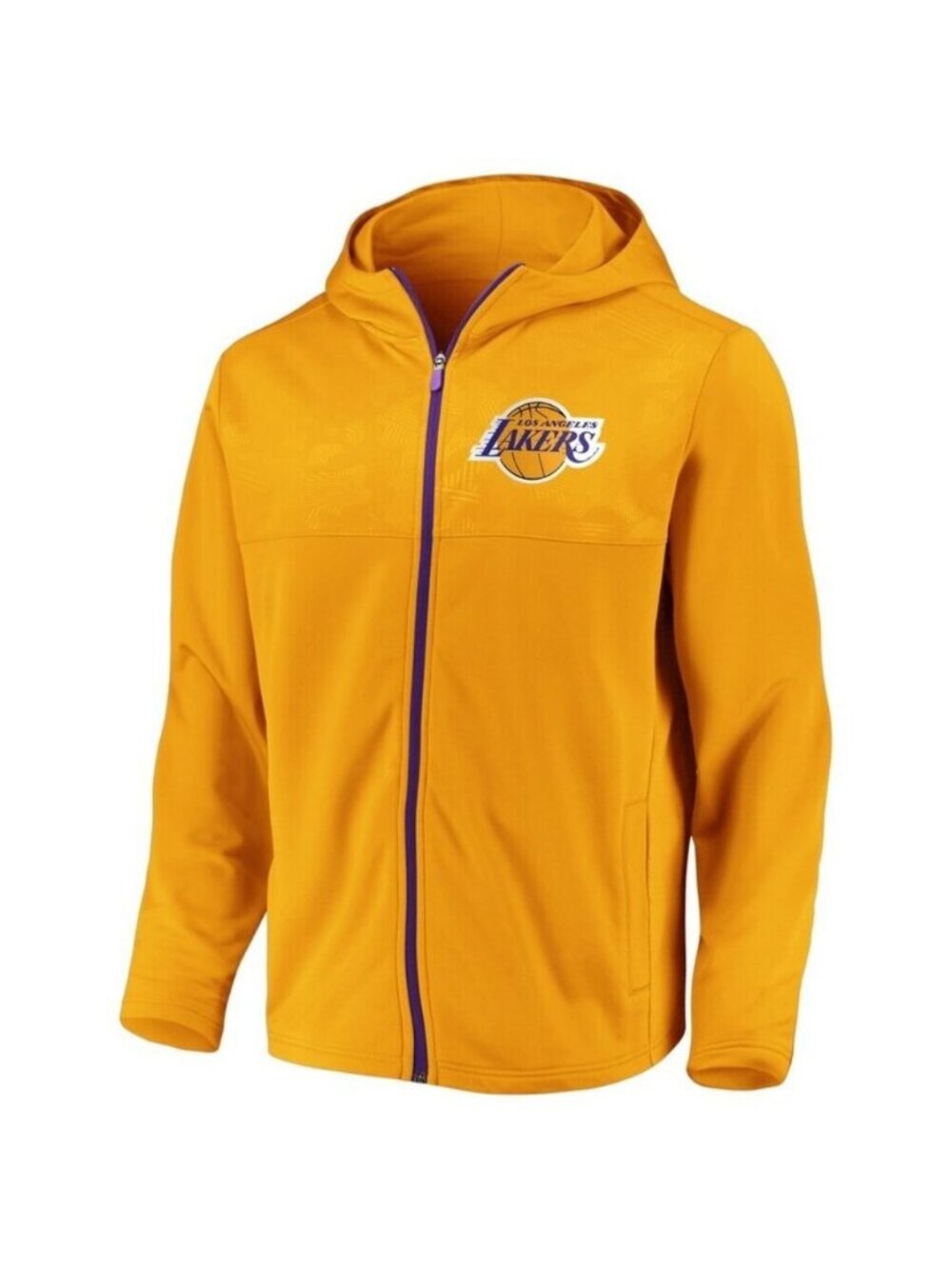NBA Basketball Los Angeles Lakers Full Zip Hoodie Jacket Small Yellow Fanatics